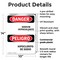 Signmission Sodium Hypochlorite-Hipoclorito De Sodio Danger Sign, Plastic, 10in W x 14in L, 2PK OS-2PACK-DS-P-1014-VS-2042 - alternate 2